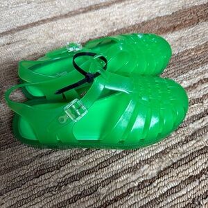 Mini Melissa Jelly Mary Janes Fisherman Sandals Green Sz 2 Scented NWOB